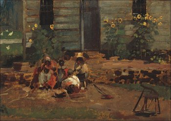 Galeria Plakatu, Plakat, Sketch of a Cottage Yard, Winslow Homer, 29,7x21 cm - Galeria Plakatu