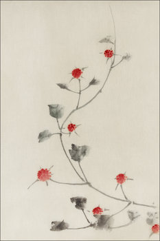 Galeria Plakatu, Plakat, Small Red Blossoms on a Vine, Hokusai, 40x60 cm - Galeria Plakatu