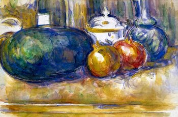 Galeria Plakatu, Plakat, Still-Life With A Watermelon And Pomegranates, Paul Cézanne, 60x40 cm - Galeria Plakatu