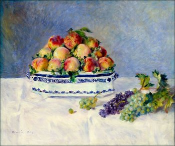Galeria Plakatu, Plakat, Still Life with Peaches and Grapes, Auguste Renoir, 29,7x21 cm - Galeria Plakatu