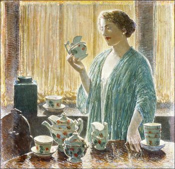 Galeria Plakatu, Plakat, Strawberry Tea Set, Frederick Childe Hassam, 40x40 cm - Galeria Plakatu