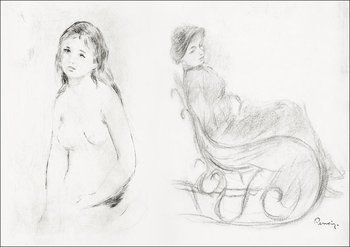 Galeria Plakatu, Plakat, Study for a Female Bather, Pierre-Auguste Renoir, 29,7x21 cm - Galeria Plakatu