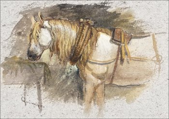 Galeria Plakatu, Plakat, Study of a Horse, Brittany, Samuel Colman, 29,7x21 cm - Galeria Plakatu