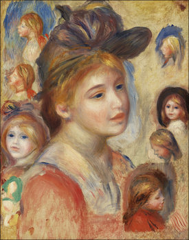 Galeria Plakatu, Plakat, Study of Girls&rsquo; Heads, Pierre-Auguste Renoir, 21x29,7 cm - Galeria Plakatu