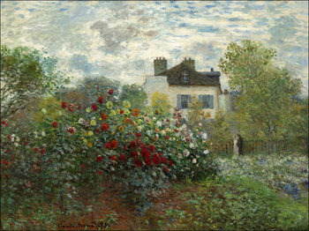 Galeria Plakatu, Plakat, The Artist&rsquo;s Garden in Argenteuil (A Corner of the Garden with Dahlias), Claude Monet, 50x40 cm - Galeria Plakatu