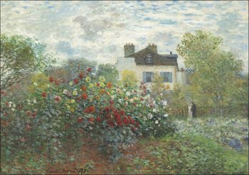 Galeria Plakatu, Plakat, The Artist&rsquo;s Garden in Argenteuil, A Corner of the Garden with Dahlias, Claude Monet, 70x50 cm - Galeria Plakatu