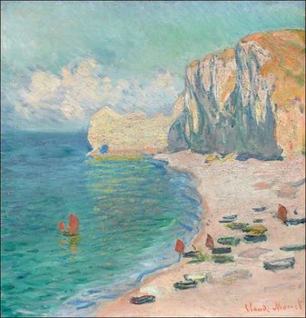 Galeria Plakatu, Plakat, The Beach and the Falaise d&rsquo;Amont, Claude Monet, 50x50 cm - Galeria Plakatu