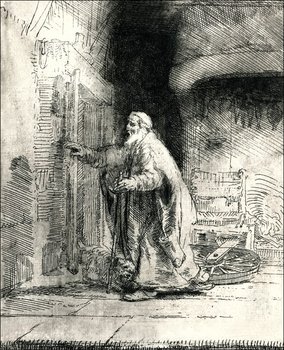 Galeria Plakatu, Plakat, The Blindness of Tobit The Large Plate, Rembrandt, 60x80 cm - Galeria Plakatu