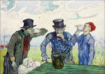 Galeria Plakatu, Plakat, The Drinkers, Vincent Van Gogh, 91,5x61 cm - Galeria Plakatu