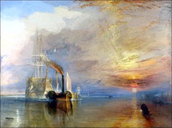 Galeria Plakatu, Plakat, The fighting temeraire tugged to her last berth to be broken up 1839, William Turner, 29,7x21 cm - Galeria Plakatu