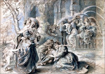 Galeria Plakatu, Plakat, The Garden of Love (left portion), Rubens, 42x29,7 cm - Galeria Plakatu
