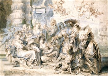 Galeria Plakatu, Plakat, The Garden of Love (right portion), Rubens, 42x29,7 cm - Galeria Plakatu