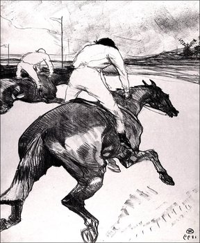 Galeria Plakatu, Plakat, The Jockey sketch, Henri de Toulouse-Lautrec, 40x60 cm - Galeria Plakatu