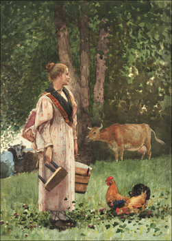 Galeria Plakatu, Plakat, The Milk Maid, Winslow Homer, 20x30 cm - Galeria Plakatu