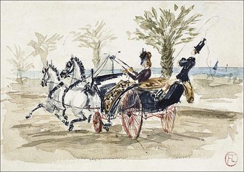 Galeria Plakatu, Plakat, The Promenade des Anglais in Nice, Henri De Toulouse-Lautrec, 29,7x21 cm - Galeria Plakatu