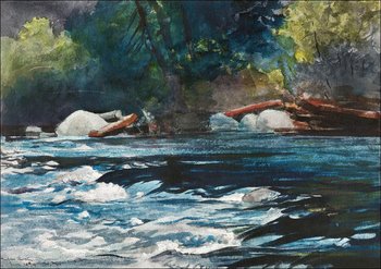 Galeria Plakatu, Plakat, The Rapids, Hudson River, Adirondacks, Winslow Homer, 42x29,7 cm - Galeria Plakatu