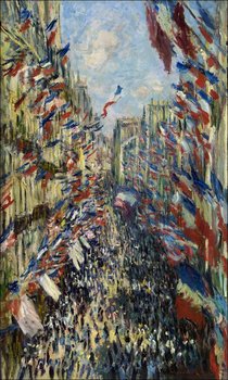 Galeria Plakatu, Plakat, The rue montorgueil in paris celebration of june 30 1878, Claude Monet, 40x60 cm - Galeria Plakatu