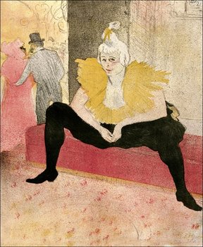 Galeria Plakatu, Plakat, The Seated Clowness (Mademoiselle Cha u ka o) (from the series Elles), Henri de Toulouse-Lautrec, 21x29,7 cm - Galeria Plakatu