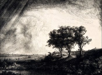 Galeria Plakatu, Plakat, The Three Trees, Rembrandt, 42x29,7 cm - Galeria Plakatu
