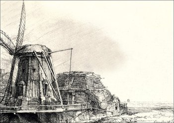 Galeria Plakatu, Plakat, The Windmill, Rembrandt, 70x50 cm - Galeria Plakatu
