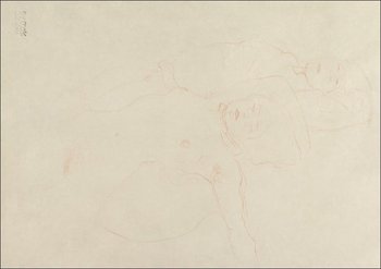Galeria Plakatu, Plakat, Two Reclining Nudes, Gustav Klimt, 29,7x21 cm - Galeria Plakatu