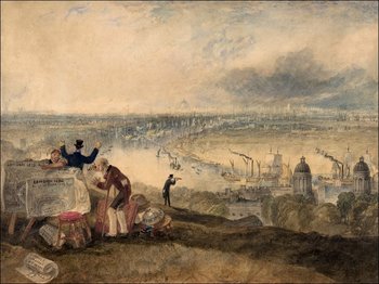 Galeria Plakatu, Plakat, View of London from Greenwich, William Turner, 29,7x21 cm - Galeria Plakatu