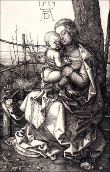 Galeria Plakatu, Plakat, Virgin and Child Seated by a Tree, Albrecht Durer, 21x29,7 cm - Galeria Plakatu