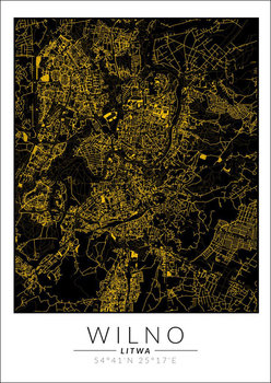 Galeria Plakatu, Plakat, Wilno Złota Mapa, 61x91,5 cm - Galeria Plakatu