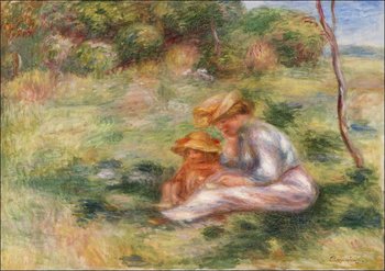 Galeria Plakatu, Plakat, Woman and Child in the Grass, Pierre-Auguste Renoir, 70x50 cm - Galeria Plakatu