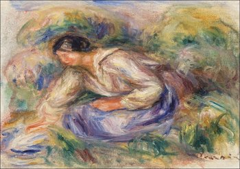 Galeria Plakatu, Plakat, Woman in Blue Skirt, Pierre-Auguste Renoir, 59,4x42 cm - Galeria Plakatu