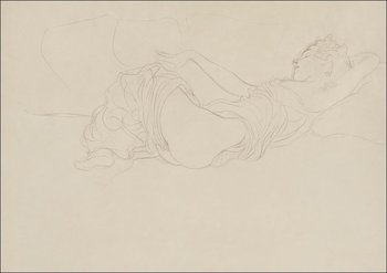 Galeria Plakatu, Plakat, Woman Lying on her Back, Partly Dressed, Gustav Klimt, 40x30 cm - Galeria Plakatu
