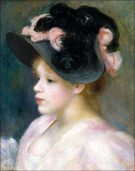 Galeria Plakatu, Plakat, Young Girl In A Pink And Black Hat, Auguste Renoir, 40x60 cm - Galeria Plakatu