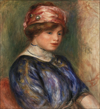 Galeria Plakatu, Plakat, Young Woman in Blue, Bust, Pierre-Auguste Renoir, 21x29,7 cm - Galeria Plakatu