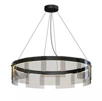 Gallen  - nowoczesny żyrandol pierścień LED szkło 60cm