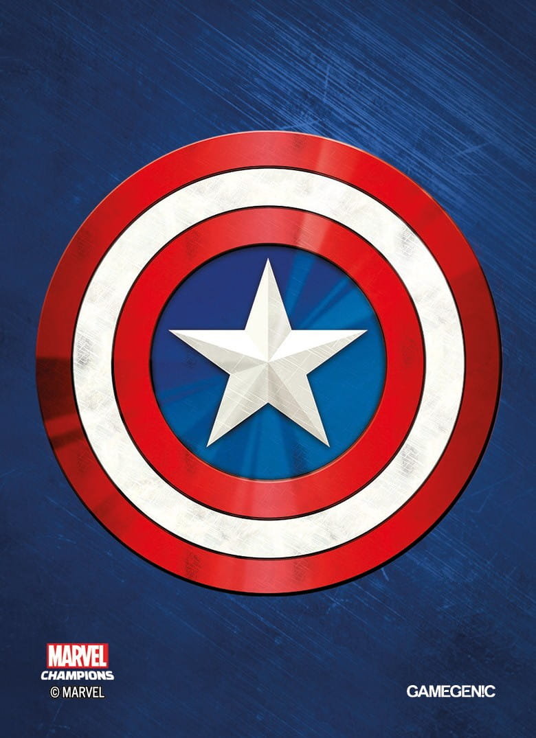 Gamegenic: Marvel Champions Art Sleeves (66 mm x 91 mm) Captain America 50+1 szt.