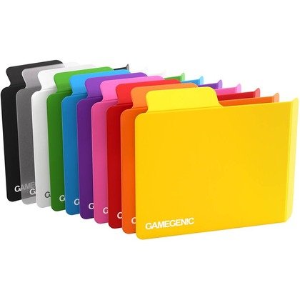 Gamegenic Sideloading Flex Card Dividers – 10 Color Assorted Pack for Sideload & Topload Deck Boxes, Organize Your Card Game Collection, Durable Polypropylene, Foldable Register Tab, Made by Gamegenic