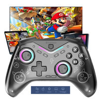 Gamepad bezprzewodowy Bluetooth Pro, Yulinland®, Bezprzewodowy kontroler do iOS, Android, PC i innych popularnych urządzeń, Precyzyjne sterowanie na najwyższym poziomie, Magnetyczna przezroczysta osłona, Czarny