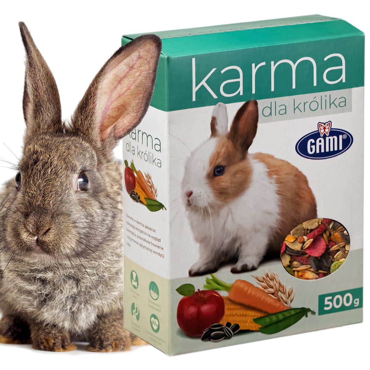 VERSELE-LAGA Cuni Adult Complete 8kg Pokarm dla królików + VERSELE LAGA  Crock Complete Carrot - przysmak z marchewką dla królików i gryzoni 50g
