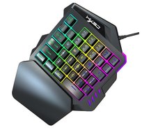 Gamingowa Klawiatura Mini Do Gier Z Podświetleniem Jednoręczna Mała Led Rgb Inny producent