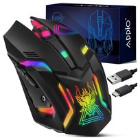 Gamingowa Myszka Mysz Podświetlana Bezprzewodowa Komputerowa Do Laptopa BT APPIO
