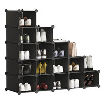 Garderoba Pólka Modłowa Do Przechowywania Możliwość Zmiany 15 szt Czarna