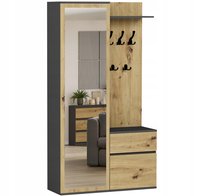 Garderoba szafa lustro wieszak szafka na buty antracyt mix artisan V-5 PL