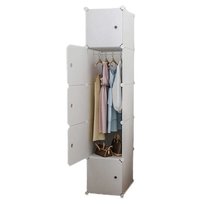 GARDEROBA UBRANIOWA BIAŁA SZAFA MODUŁOWA 5 PÓŁEK REGAŁ SŁUPEK SZAFKA