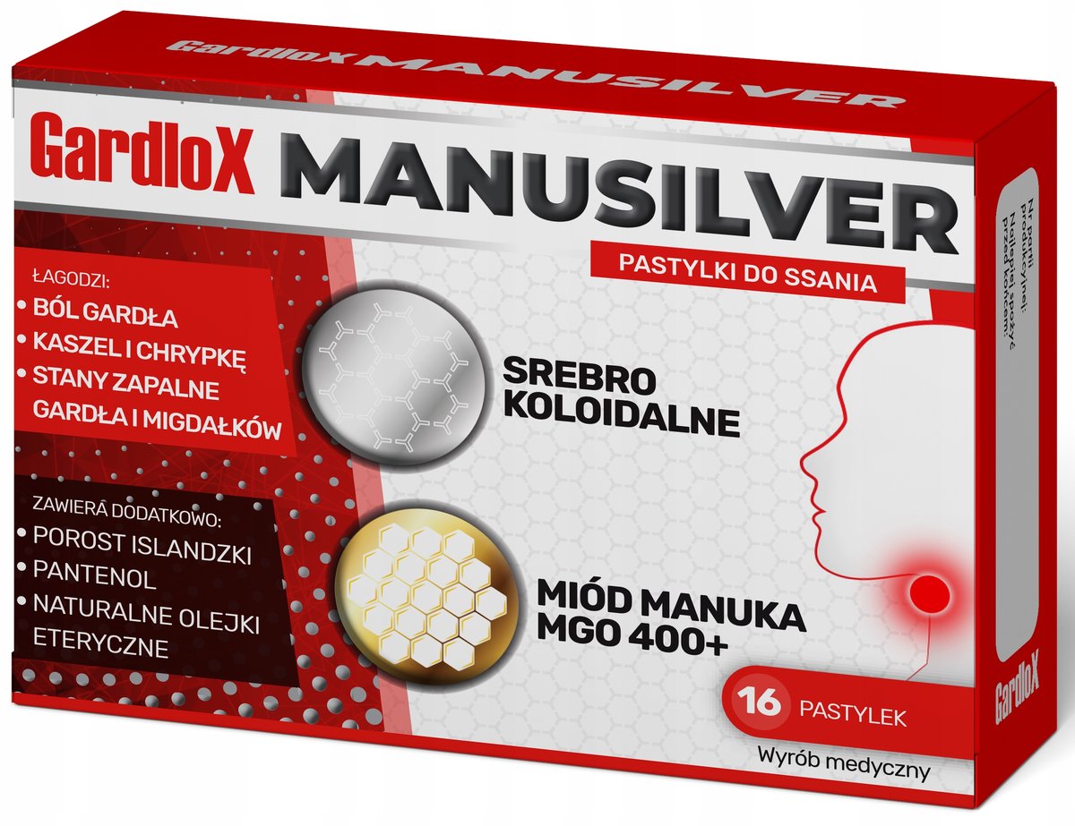 Empik GARDLOX Manusilver 16 pastylek do ssania