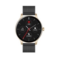 Garett, Smartwatch, Classy, złoto-czarny stalowy