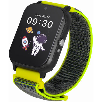 Garett, Smartwatch dziecięy Garett Kids Tech, 4G LTE, GPS, 550mAh, zielony velcro - Garett