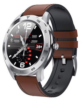 Garett, Smartwatch, GT22S, jasny brąz, skórzany - Garett