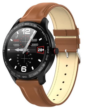 Garett, Smartwatch, Men 3S, brązowy, skórzany - Garett