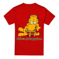 Garfield T-Shirt Unisex Dla Dorosłych Happy Face (M / Ciemnowiśniowy) Garfield