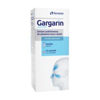 Gargarin Zatoki, zestaw podstawowy do płukania nosa i zatok, butelka + 16 saszetek